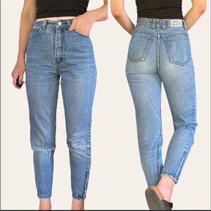 Vintage pinstriped designer jeans by Sergio Valente 24/25/26 XS